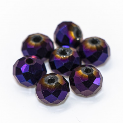 Бусины рондели 8*6мм, голубой